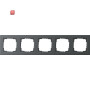 GIR21523 / Abdeckrahmen 5f Gira E2 Anthrazit / EAN 4010337215233