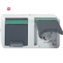 GIR78430 / SCHUKO 2f waager. KD + BSF ammoniak WG AP Grau / EAN 4010337784302