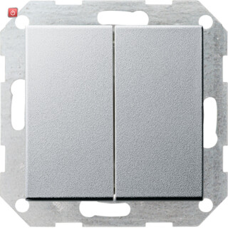 GIR12526 / Tastschalter Serien System 55 F Alu / EAN 4010337125266