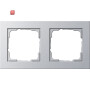 GIR21225 / Abdeckrahmen 2-fach E2 aluminium, 021225 / EAN 4010337212256