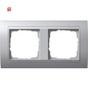 GIR21236 / Abdeckrahmen 2-fach aluminium mit ZL Event...