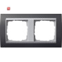 GIR21281 / Abdeckrahmen 2f Zwischenr. F Alu Gira Event Anthrazit / EAN 4010337212812