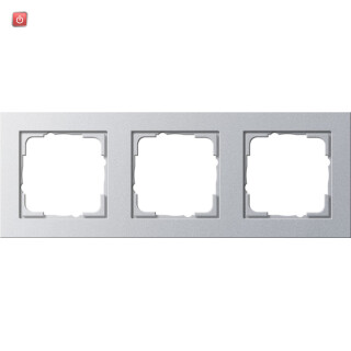 GIR21325 / Abdeckrahmen 3-fach E2 aluminium, 021325 / EAN 4010337213253