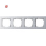 GIR21425 / Abdeckrahmen 4f Gira E2 F Alu / EAN 4010337214250