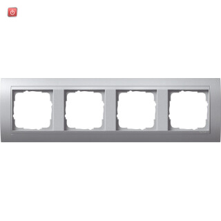 GIR21436 / Abdeckrahmen 4f Zwischenr. F Alu Gira Event F Alu / EAN 4010337214366