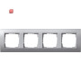 GIR21436 / Abdeckrahmen 4f Zwischenr. F Alu Gira Event F Alu / EAN 4010337214366