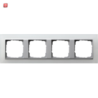 GIR21450 / Abdeckrahmen 4f Zwischenr. F Alu Gira Event Opak Weiß / EAN 4010337214502