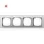 GIR21450 / Abdeckrahmen 4f Zwischenr. F Alu Gira Event Opak Weiß / EAN 4010337214502