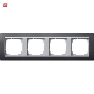 GIR21481 / Abdeckrahmen 4f Zwischenr. F Alu Gira Event Anthrazit / EAN 4010337214816