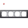 GIR21481 / Abdeckrahmen 4f Zwischenr. F Alu Gira Event Anthrazit / EAN 4010337214816