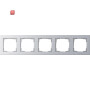 GIR21525 / Abdeckrahmen 5f Gira E2 F Alu / EAN 4010337215257