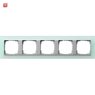 GIR21551 / Abdeckrahmen 5f Zwischenr. F Alu Gira Event Opak Mint / EAN 4010337215516
