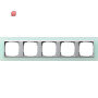 GIR21551 / Abdeckrahmen 5f Zwischenr. F Alu Gira Event Opak Mint / EAN 4010337215516