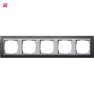 GIR21581 / Abdeckrahmen 5f Zwischenr. F Alu Gira Event Anthrazit / EAN 4010337215813