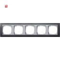 GIR21581 / Abdeckrahmen 5f Zwischenr. F Alu Gira Event...