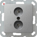 GIR40226 / Stereolautsprecher-Steckd. System 55 F Alu /...