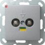 GIR40526 / Potenzialausgleich-Dose 2f System 55 F Alu / EAN 4010337405269