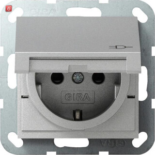 GIR41426 / Steckdose, Alu, Unterputz UP, 1 Fach, IP20 / EAN 4010337414261