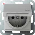 GIR41426 / Steckdose, Alu, Unterputz UP, 1 Fach, IP20 /...