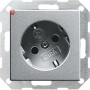 GIR41826 / Steckdose, Alu, Unterputz UP, 1 Fach, IP20 / EAN 4010337418269