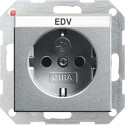 GIR46226 / Steckdose, Alu, Unterputz UP, 1 Fach, IP20 /...