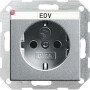 GIR46226 / Steckdose, Alu, Unterputz UP, 1 Fach, IP20 / EAN 4010337462262