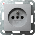 GIR48526 / Steckd. Erdstift + SH System 55 F Alu / EAN...