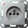 GIR48526 / Steckd. Erdstift + SH System 55 F Alu / EAN 4010337485261