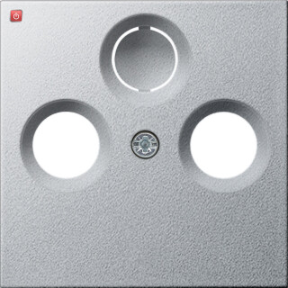 GIR86926 / Zwischenplatte Koaxial-Antennen Steckdose System 55 aluminium / EAN 4010337869269