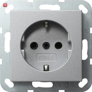 GIR18826 / Steckdose, Alu, Unterputz UP, 1 Fach, IP20 / EAN 4010337188261