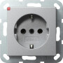 GIR18826 / Steckdose, Alu, Unterputz UP, 1 Fach, IP20 / EAN 4010337188261