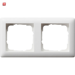 GIR21204 / Abdeckrahmen 2-fach Standard 55 reinweiss matt, 021204 / EAN 4010337212041
