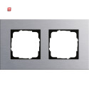 GIR21217 / Abdeckrahmen 2-fach Esprit aluminium, 021217 /...