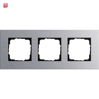 GIR21317 / Abdeckrahmen 3-fach Esprit aluminium, 021317 / EAN 4010337213178
