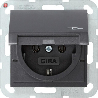 GIR45428 / Steckdose, anthrazit, Unterputz UP, 1 Fach, IP20 / EAN 4010337454281
