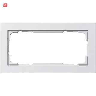 GIR100222 / Abdeckrahmen 2f o.M. Gira E2 Reinweiß m / EAN 4010337002222