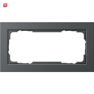 GIR100223 / Rahmen 2-fach ohne Mittelsteg E2 anthrazit / EAN 4010337002239