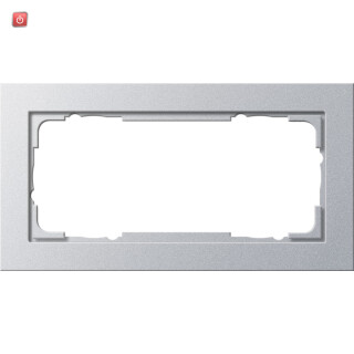 GIR100225 / Rahmen 2-fach ohne Mittelsteg E2 aluminium / EAN 4010337002253