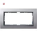 GIR100236 / Abdeckrahmen 2f o.M. Zwischenr. F Alu Gira...