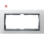 GIR100250 / Abdeckrahmen 2f o.M. Zwischenr. F Alu Gira Event Opak Weiß / EAN 4010337002505