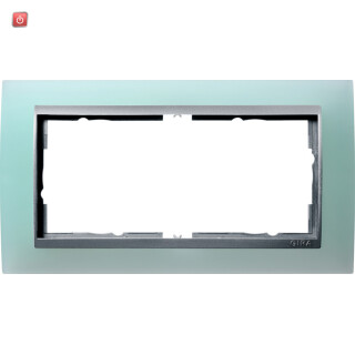 GIR100251 / Abdeckrahmen 2f o.M. Zwischenr. F Alu Gira Event Opak Mint / EAN 4010337002512
