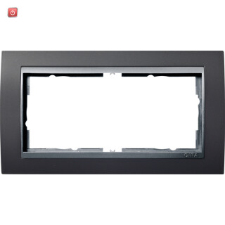 GIR100281 / Abdeckrahmen 2f o.M. Zwischenr. F Alu Gira Event Anthrazit / EAN 4010337002819