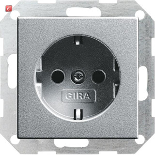 GIR46626 / SCHUKO o.Kr. System 55 F Alu / EAN 4010337466260