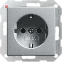 GIR46626 / SCHUKO o.Kr. System 55 F Alu / EAN 4010337466260