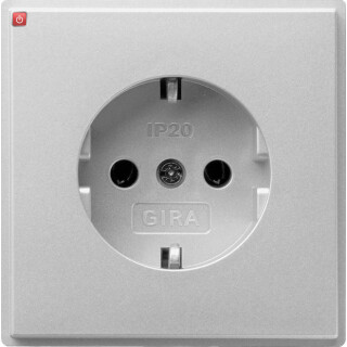 GIR18865 / Steckdose, Alu, Unterputz UP, 1 Fach, IP20 / EAN 4010337188650