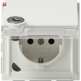 GIR44966 / SCHUKO KD Schloss gleich + BSF Gira TX_44 (WG UP) Reinweiß / EAN 4010337449669