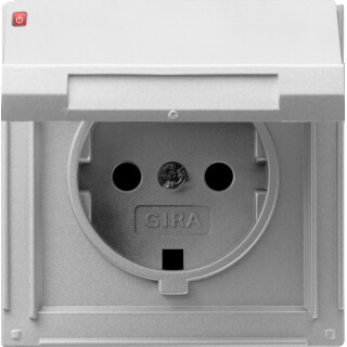 GIR45465 / Steckdose, Alu, Unterputz UP, 1 Fach, IP44 / EAN 4010337454656