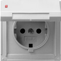 GIR45465 / Steckdose, Alu, Unterputz UP, 1 Fach, IP44 /...