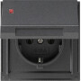 GIR45467 / Steckdose, anthrazit, Unterputz UP, 1 Fach, IP44 / EAN 4010337454670