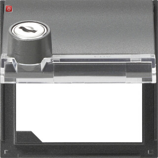 GIR69767 / Adapterrahmen KD Schloss gleich + BSF Gira TX_44 (WG UP) Anthrazit / EAN 4010337697671